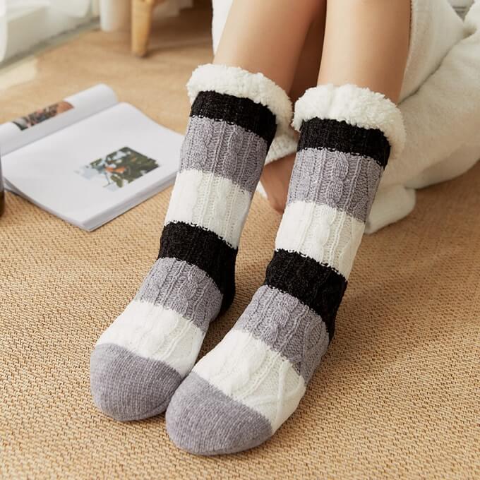 Extra-warm Fleece Indoor Christmas Slipper Socks for Women – LoveStyle