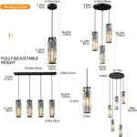 Modern Crystal Pendant Light Black/Gold/Chrome