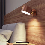 Wooden Punch-Free Magnetic Wall Lamp