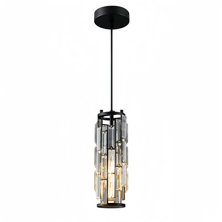 Modern Crystal Pendant Light Black/Gold/Chrome