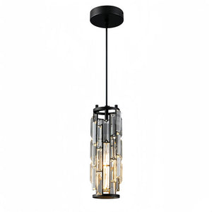 Modern Crystal Pendant Light Black/Gold/Chrome