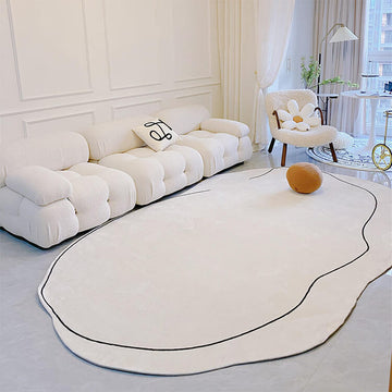 Irregular Shaped Area Rug for Living Room