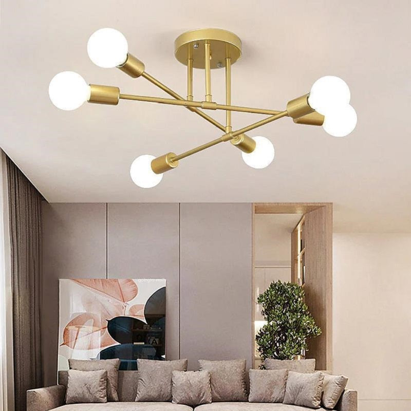 Sputnik Chandeliers Semi Flush Mount Ceiling Light