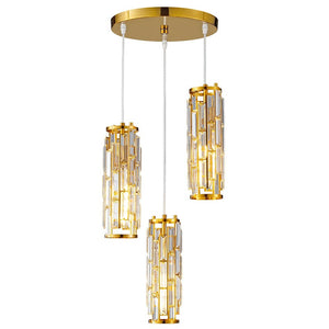 Modern Crystal Pendant Light Black/Gold/Chrome