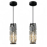 Modern Crystal Pendant Light Black/Gold/Chrome