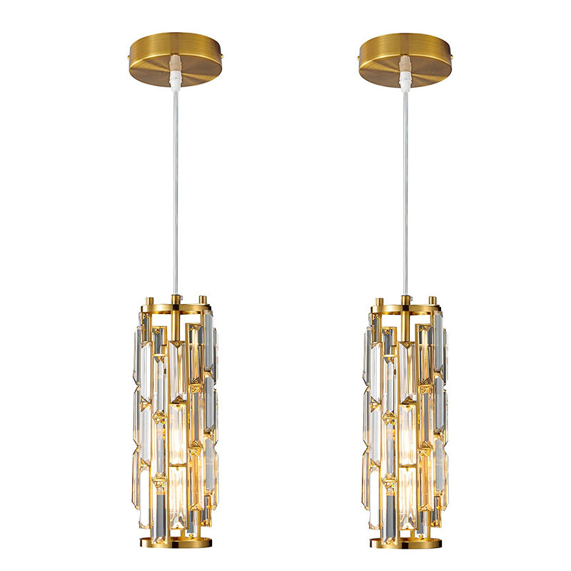 Modern Crystal Pendant Light Black/Gold/Chrome