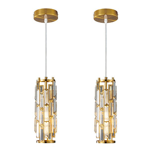 Modern Crystal Pendant Light Black/Gold/Chrome