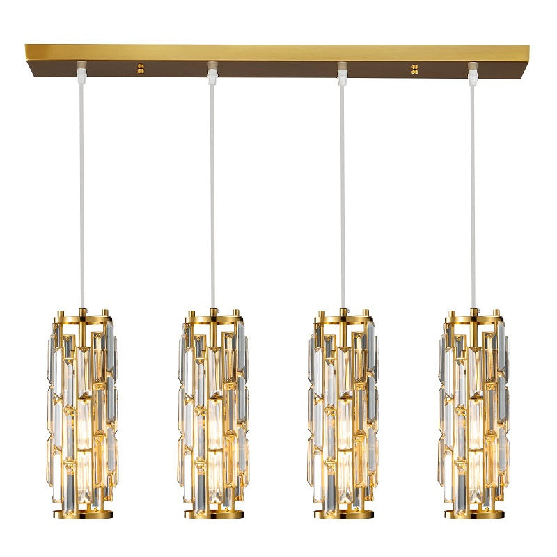 Modern Crystal Pendant Light Black/Gold/Chrome