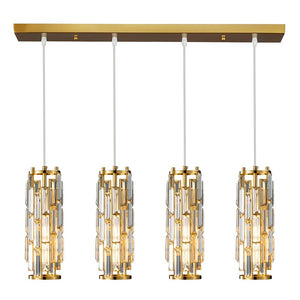 Modern Crystal Pendant Light Black/Gold/Chrome