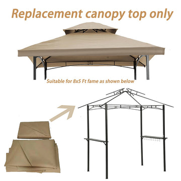 10x10 Gazebo Replacement Canopy Top Cover