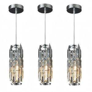 Modern Crystal Pendant Light Black/Gold/Chrome