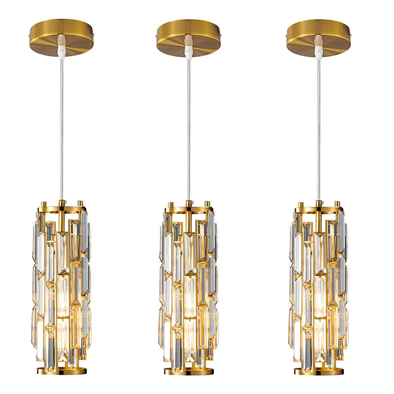 Modern Crystal Pendant Light Black/Gold/Chrome