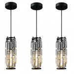 Modern Crystal Pendant Light Black/Gold/Chrome