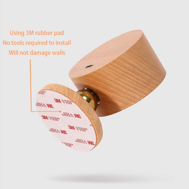 Wooden Punch-Free Magnetic Wall Lamp