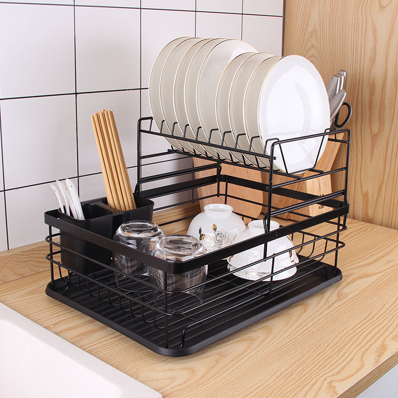 Detachable 2 Tier Dish Drying Rack for Kitchen