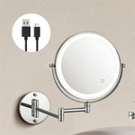 Rechargeable Wall Mounted Shaving Mirror with Lights