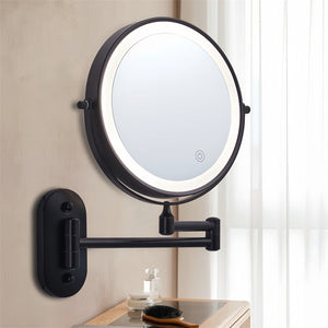 Rechargeable Wall Mounted Shaving Mirror with Lights