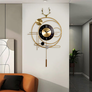 Metal Large Wall Clocks for Living Room Decor