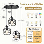 Island Pendant Lights with Metal Cage Shade