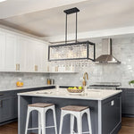 Farmhouse Crystal Pendant Lighting for Dining Room