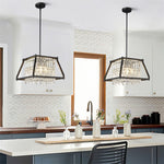 Farmhouse Crystal Pendant Lighting for Dining Room