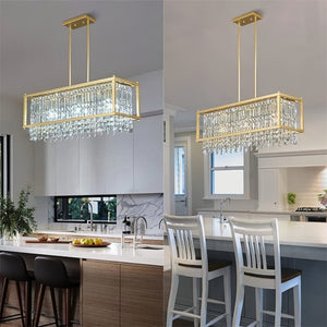 Farmhouse Crystal Pendant Lighting for Dining Room