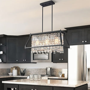 Farmhouse Crystal Pendant Lighting for Dining Room