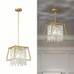 Farmhouse Crystal Pendant Lighting for Dining Room