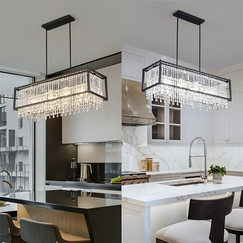 Farmhouse Crystal Pendant Lighting for Dining Room