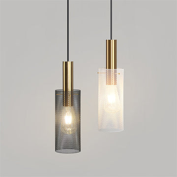 Vintage Cylinder Mesh Pendant Light