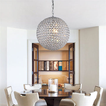 Round Ball Crystal Pendant Light