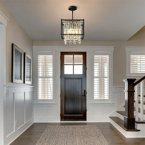 Farmhouse Crystal Pendant Lighting for Dining Room