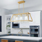 Farmhouse Crystal Pendant Lighting for Dining Room