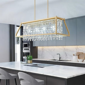 Farmhouse Crystal Pendant Lighting for Dining Room