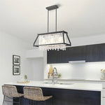 Farmhouse Crystal Pendant Lighting for Dining Room