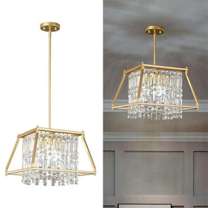 Farmhouse Crystal Pendant Lighting for Dining Room