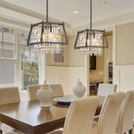 Farmhouse Crystal Pendant Lighting for Dining Room