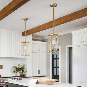 Farmhouse Crystal Pendant Lighting for Dining Room