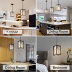 Farmhouse Crystal Pendant Lighting for Dining Room