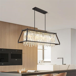 Farmhouse Crystal Pendant Lighting for Dining Room