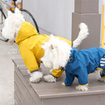 Dog Raincoat with Hood & Reflective Strap