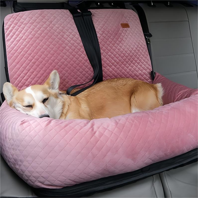 Large Dog Car Seat with Two Safety Buckles