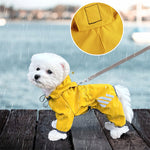 Dog Raincoat with Hood & Reflective Strap