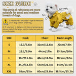 Dog Raincoat with Hood & Reflective Strap