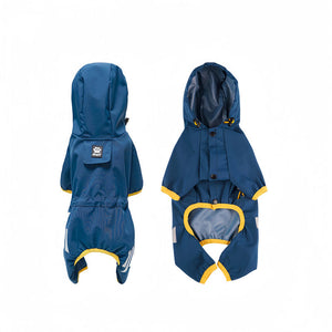 Dog Raincoat with Hood & Reflective Strap