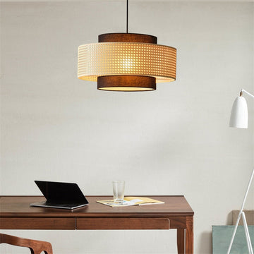 Bamboo Lantern Pendant Light Restaurant Home Decor