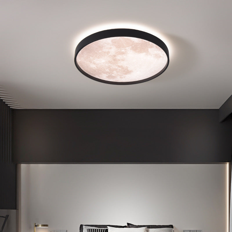 Nordic Minimalist Moon Flush Mount Ceiling Light