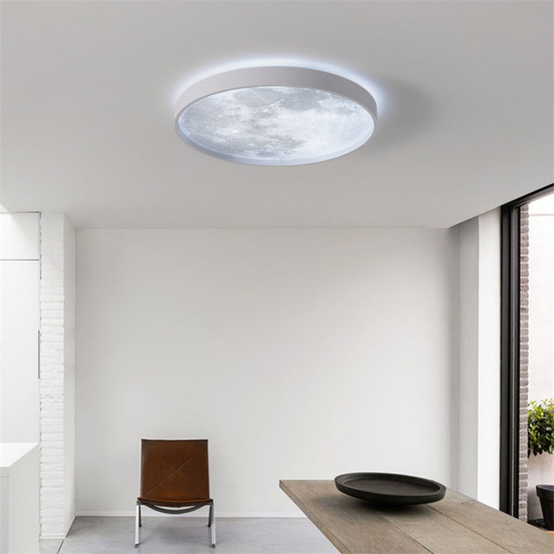 Nordic Minimalist Moon Flush Mount Ceiling Light