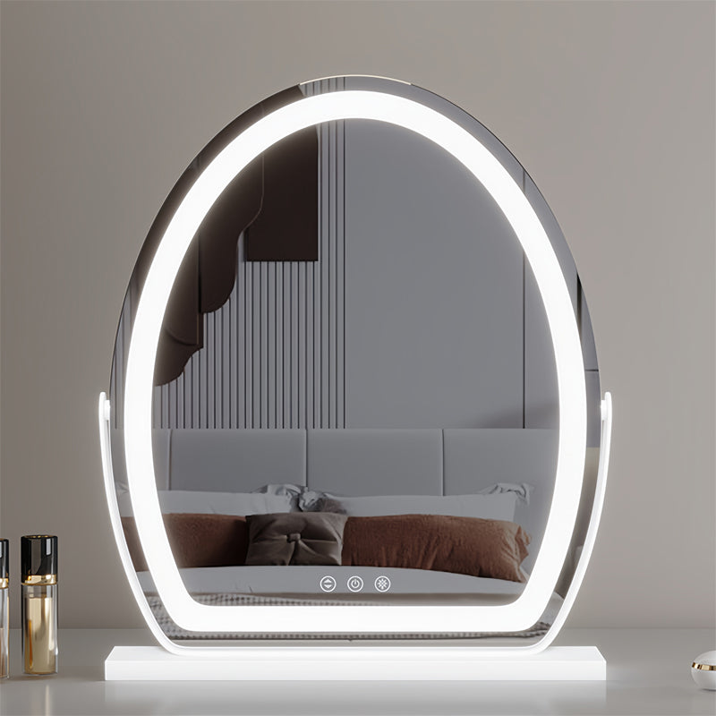 Oval Vanity Mirror with LED Strip