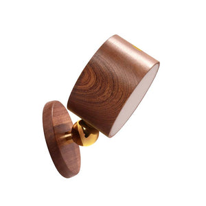 Wooden Punch-Free Magnetic Wall Lamp